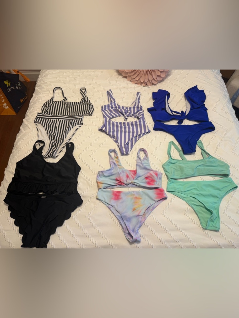 6 Junior XS or size 160 (SHEIN sizing) swimsuits